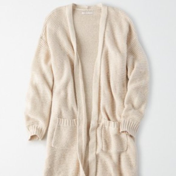 American Eagle Outfitters Sweaters - American Eagle Cream Duster Long Cardigan Size XS